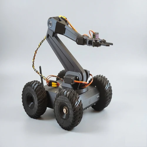 3D Printed RC Rover with Robot Arm