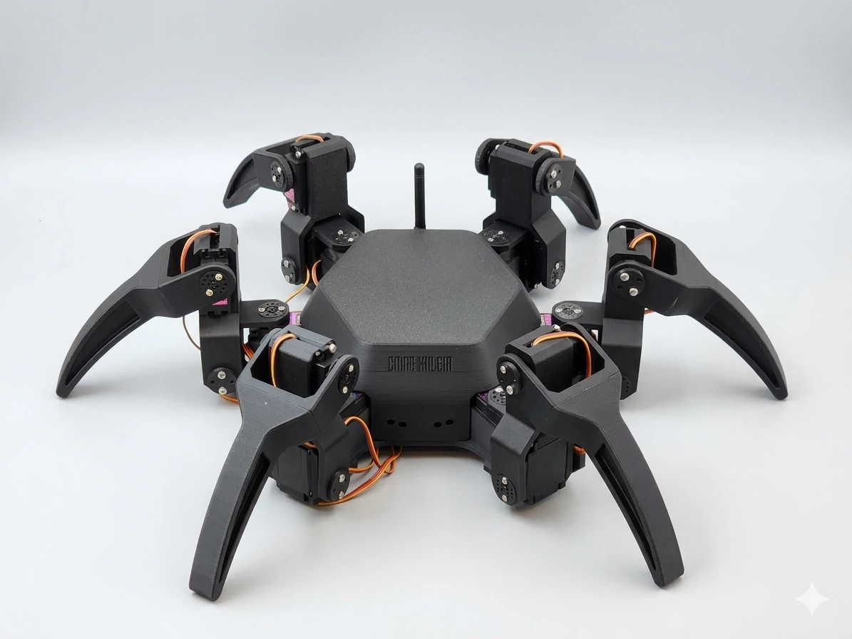 3D Printed Hexapod Spider Robot