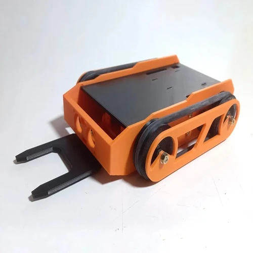 3D Printed Tracked Robot With Front Gripper
