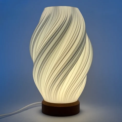 Modern Spiral Helix Lamp Shade STL