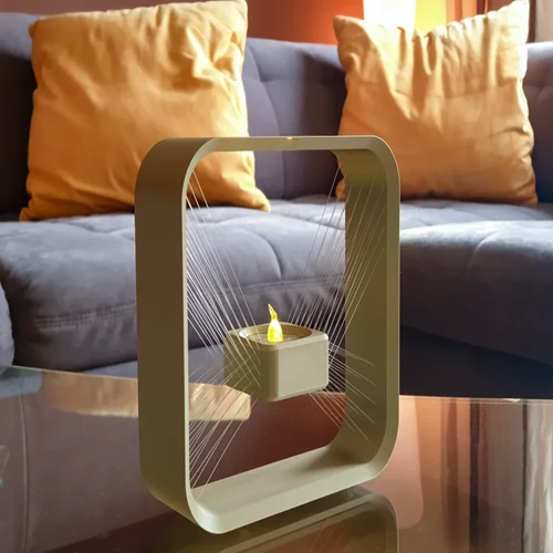 Helical Helix Floating Ribbon Ambient Table Lamp