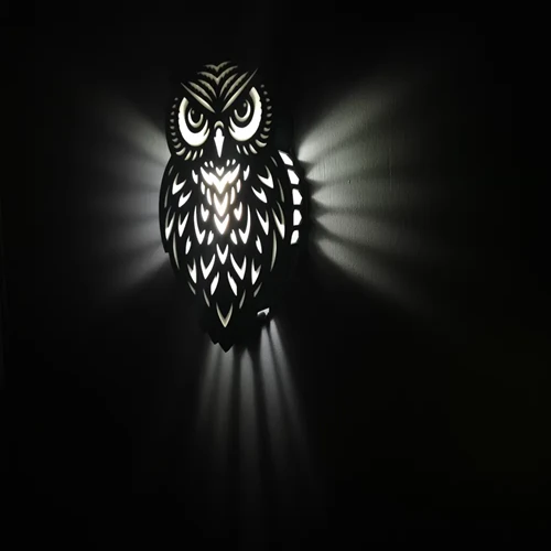 3D Printable Owl Wall Lamp STL