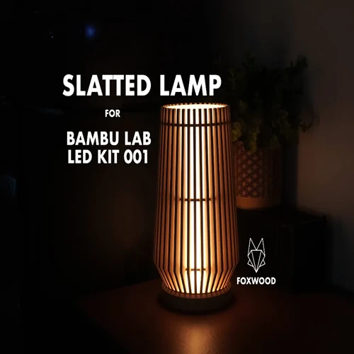 3D Printable Abstract Table slatted Lamp STL