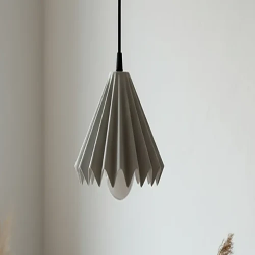 Origami Fold – Minimalist Geometric Pleated Pendant Light
