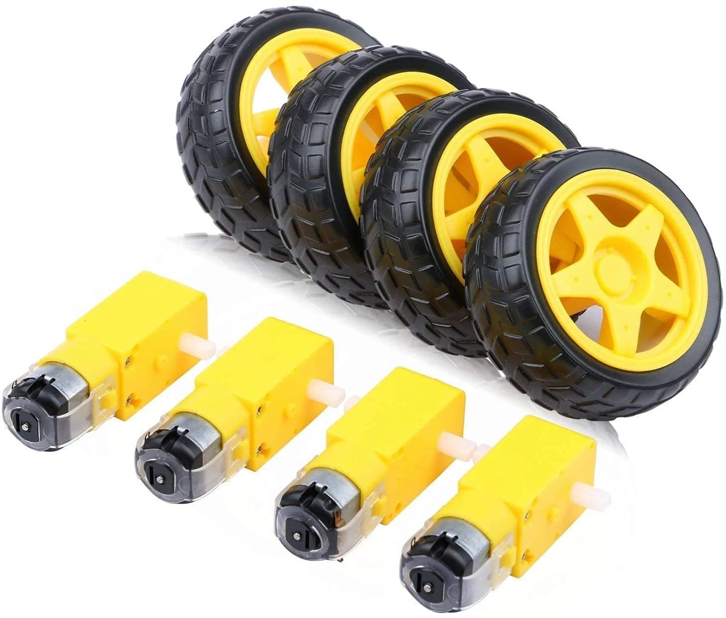 Dual Shaft BO Motor with Wheel (4pcs)