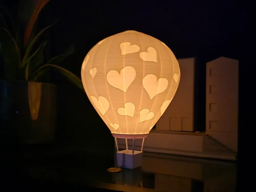 HeartGlow Hot Air Balloon Lamp